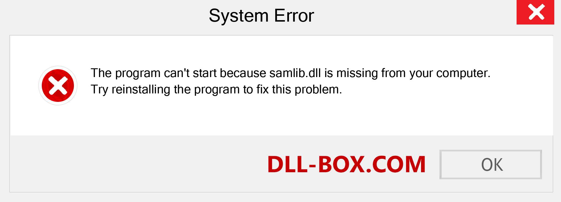  samlib.dll file is missing?. Download for Windows 7, 8, 10 - Fix  samlib dll Missing Error on Windows, photos, images
